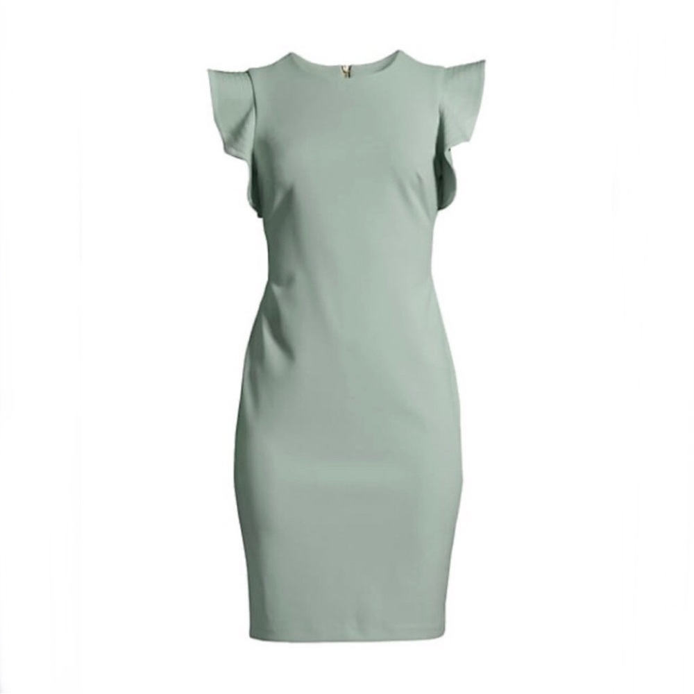Calvin Klein Sage Green Mini Dress